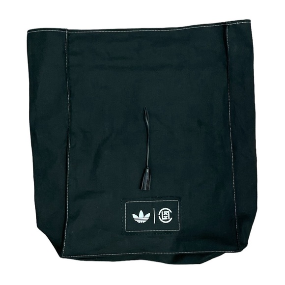 New! Adidas x CLOT Edison Chen Collab Black Canvas Bag w/ leather tassels - Picture 3 of 10